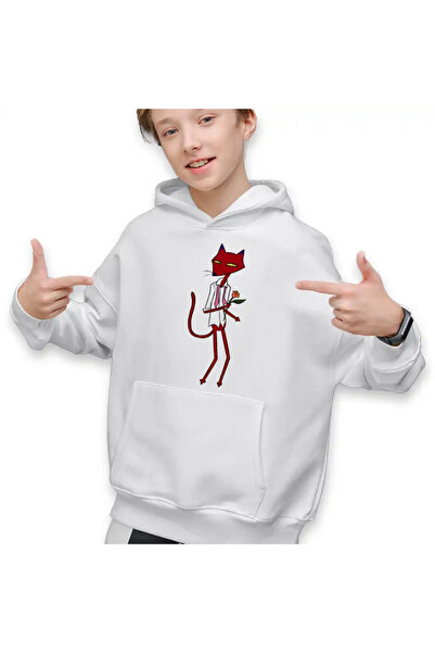 OEM Children's Hoodie Boys Red Cat Bad Courage Cowardly Dog