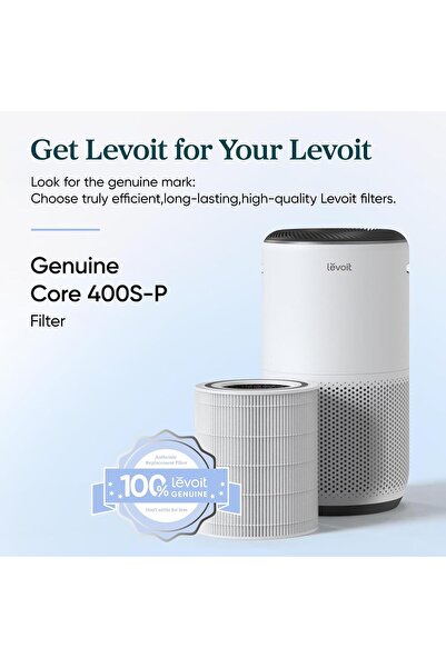 Levoit Replacement Air Purifier Filter Core 400S-RF, White