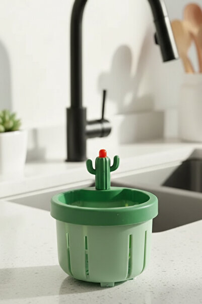 Kreta Store Mini Kaktüs Lavabo Süzgeci-Hijyenik Sebze Yıkama Sepeti-Tıkanıklı...
