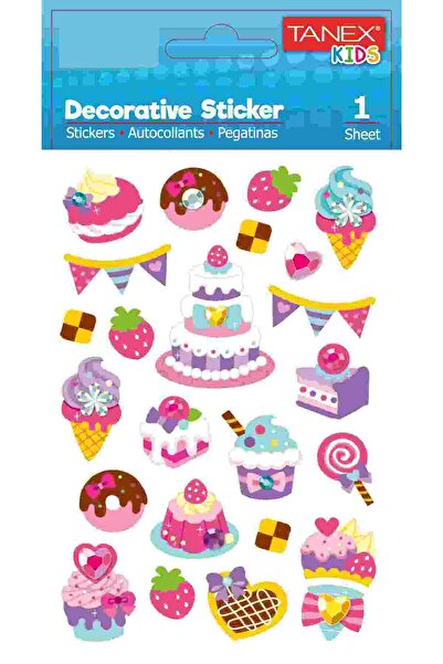 Tanex ملصق سلسلة الكيك الملونة TNX-25180