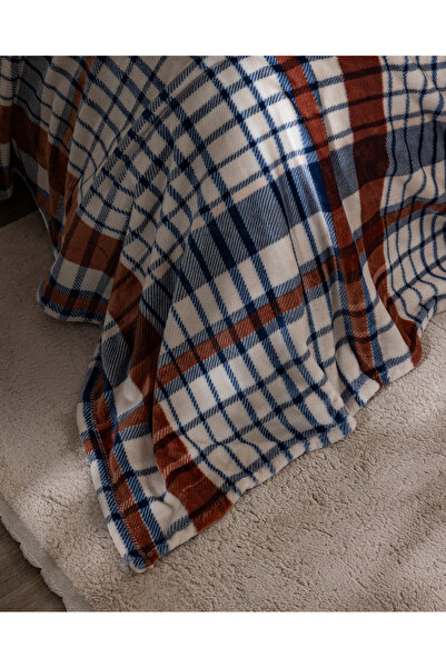 Madame Coco Fravonne Tek Kişilik Welsoft Baskılı Battaniye - Lacivert