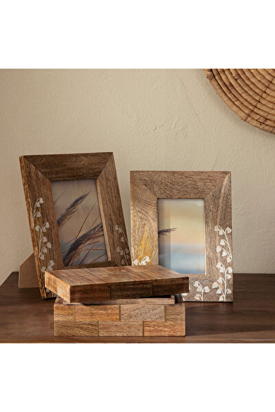 Chakra Fuchsia Fotoğraf Çerçevesi 27x21 Cm Natural