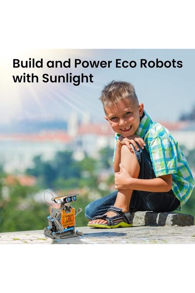 Sillbird 12-in-1 Educational Solar-Powered Robot Kit, 190 Pieces (STEM, Ages 8+)