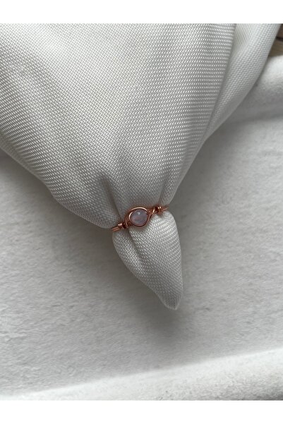 Pel Design خاتم من حجر التنزانيت المينيماليستي بلون النحاس مصنوع يدويًا