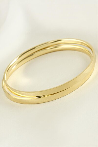 OSENSE 2 Adet Ajda Lüks Çelik Bilezik 65*4 mm