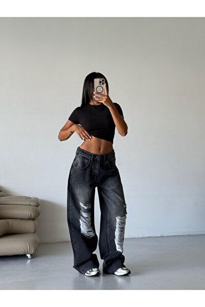 KOTOLOG Y2K Unisex Baggy Jean Pants Vintage Denim Trousers Relax