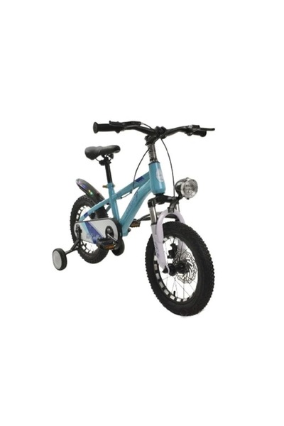 Rally 16 Inch Kids Bike with Detachable Training Wheels & Headlight - Blue