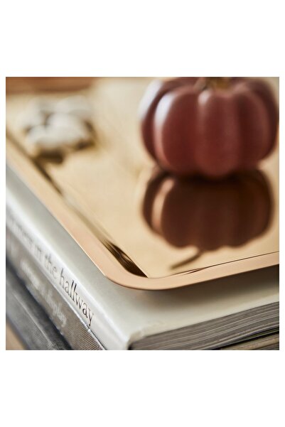 IKEA Candle Dish, Rose-Gold Colour, 42x22cm