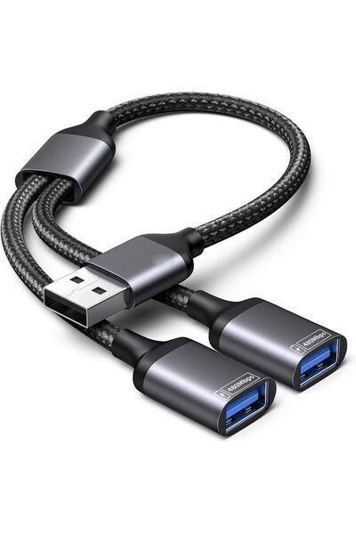 Generic 2-Port USB 2.0 Y Splitter Cable, Dual Male to 2 Female Extension Adap...
