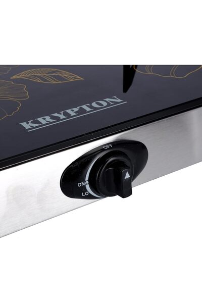 KRYPTON KNGC6060 3-Burner Gas Cooker with 7mm Tempered Glass (Black)