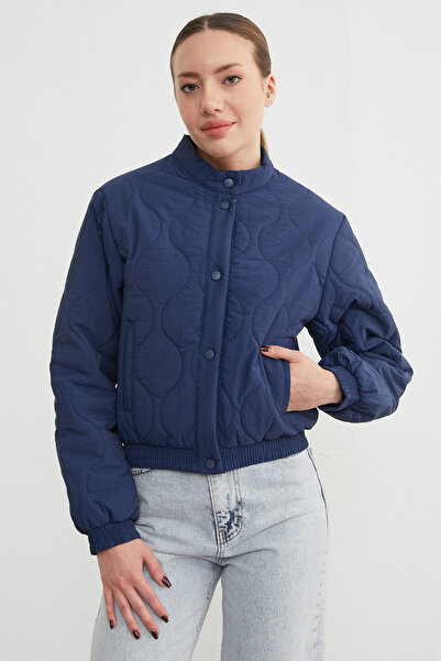 Fulla Moda Su Yolu Kapitone Hakim Yaka Bomber Mont