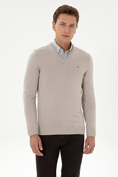 U.S. Polo Assn. Men's Stone Basic Sweater 50313668-Vr049