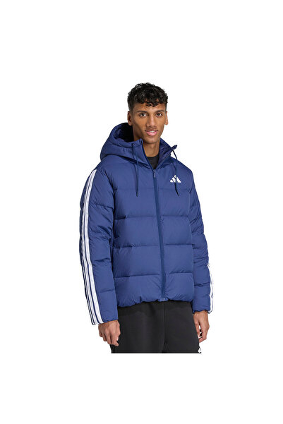 adidas Essentials Climawarm 3-Stripes Puffer Down Erkek Lacivert Outdoor Mont...
