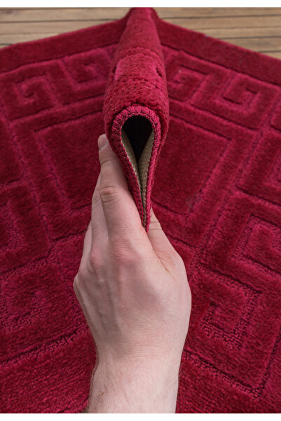 ETHNIC Set of 2 Bath Mats Model 2577, Red, Anti-Allergic, Polypropylene