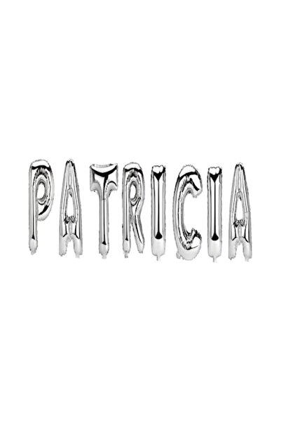 OEM Σετ μπαλόνια με γράμματα Όνομα Patricia, Ασημί, 40 cm