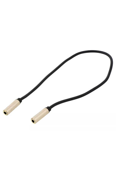 Vention Stereo audio extension cable Jack 3.5 mm female-female 0.3m gold-plated black BFABY