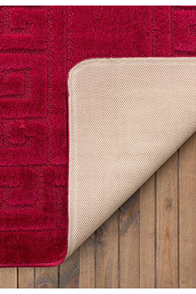 ETHNIC Set of 2 Bath Mats Model 2577, Red, Anti-Allergic, Polypropylene