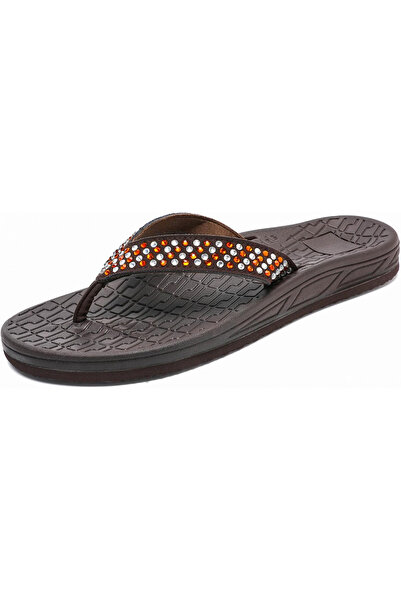 OEM Șlapi de vară ușori cu talpă înaltă, cu separator pentru degete, maro 36