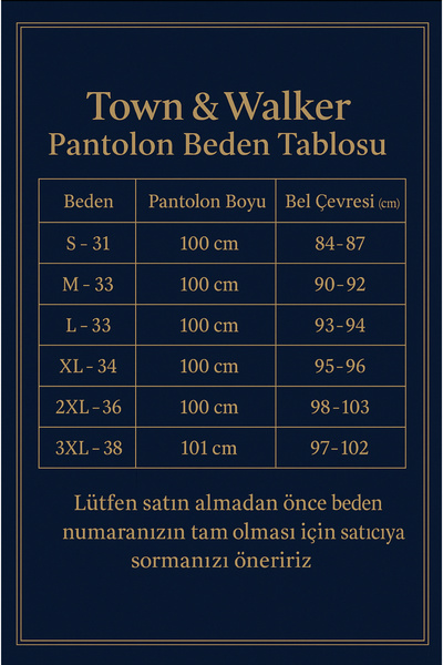 town walker Erkek Slim fit Kumaş Pantolon