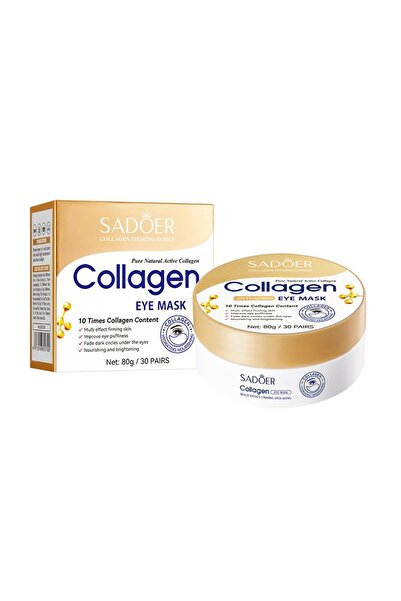 SADOER 4 Collagen Eye Mask, 30 Pairs, Firming Anti-Aging Under Eye Patches, Dark Circle Tre