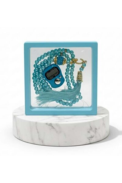 GIFT Dozen (12 pieces) transparent frame with tasbih and tasbih ring