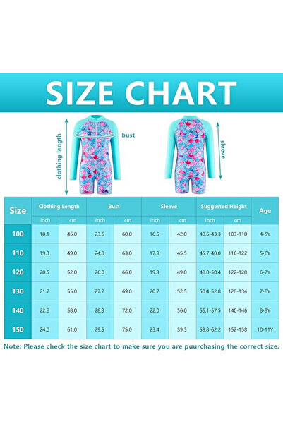 OEM Girls' one-piece swimsuit, long sleeves, UV protection, 150