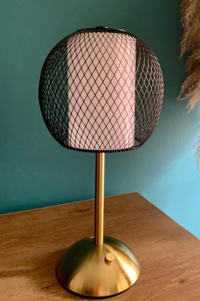 HANGAST Tel dekoratif gold masa ve gece lambası Led abajur