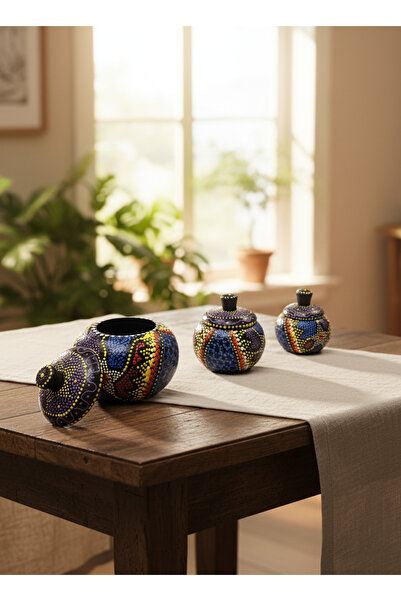 Wolawood طقم توابل خشبي من 3 قطع مصنوع يدويًا بتصميم طبيعي لتزيين المطبخ طقم ...