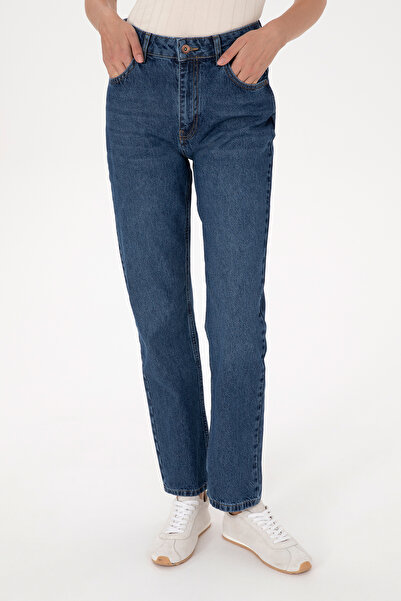 U.S. Polo Assn. Kadın Mavi Jean Straight Fit Pantolon 50316592-DN0022