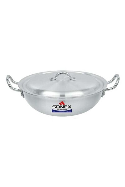 Generic SONEX Sonex Traditional Round Karahi Aluminium Wok, Authentic Asian Cooking, Long Lasting Durable