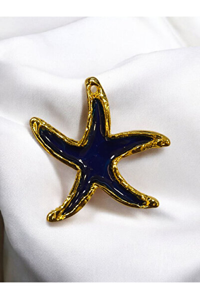 SESİKA HOBİ Cercei cu pandantiv în formă de stea de mare, albastru închis, cu...