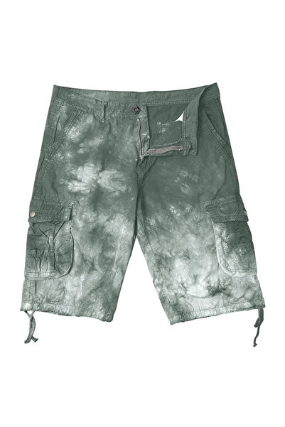 OEM Men's summer shorts, twill with multiple pockets, green, S, 32