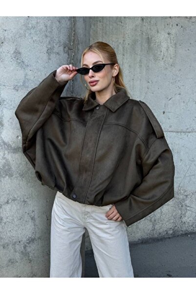 Le Savu Jachetă bomber cu fermoar, cu detaliu pe umăr, din țesătură premium d...