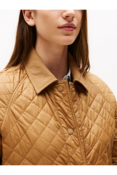 Tommy Hilfiger PADDED NYLON REG QUILTED COAT Kadın Kahverengi Parka - WW0WW46448