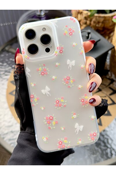Go Aksesuar Iphone 16 Promax Uyumlu Baskılı Parmak İzi Bırakmaz Mat Şeffaf Kılıf