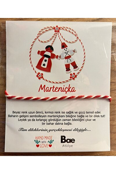 BAE ATOLYE Marteniçka Ipi Ip Bileklik (KARTLI PAKETLİ)