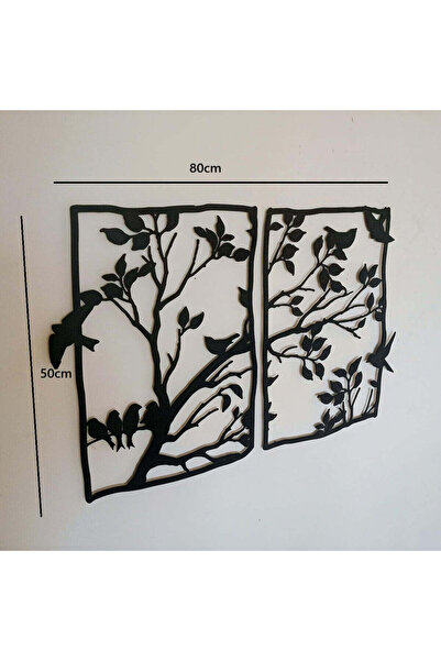 buz Tablou decorativ cu ramă metalică, decor metalic modern, 2 mm - Copac cu ...