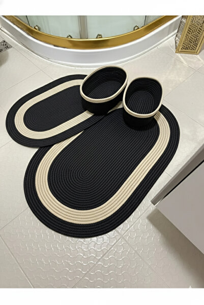 BHR Creative مجموعة مناشف الحمام من الجوت والقش، مجموعة سلة الحمام، مجموعة ال...