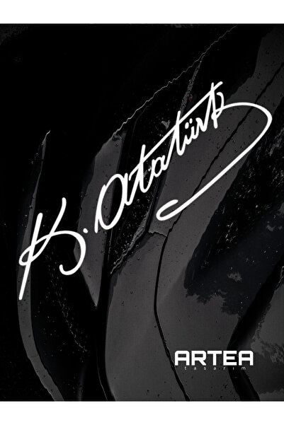 artea tasarım Kemal Atatürk Imzası Oto Sticker Araba Sticker Araba Yazısı Oto...