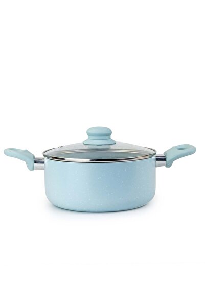 Generic Wilson Oak Casserole with Lid and Marble Coating, Soft Touch Handle Stew Pot Suitable for Gas Elect