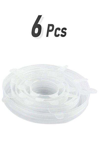 Generic 6-Piece Stretchable Silicone Lid Set Clear
