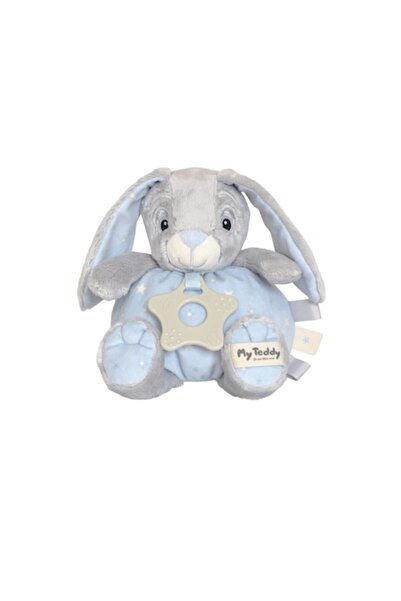 Myteddy Плюшено зайче с дрънкалка My Teddy Blue