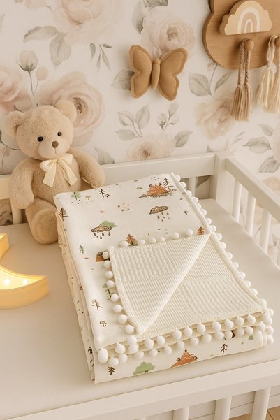 Findlay Baby Muslin Blanket Double Layer with Pique