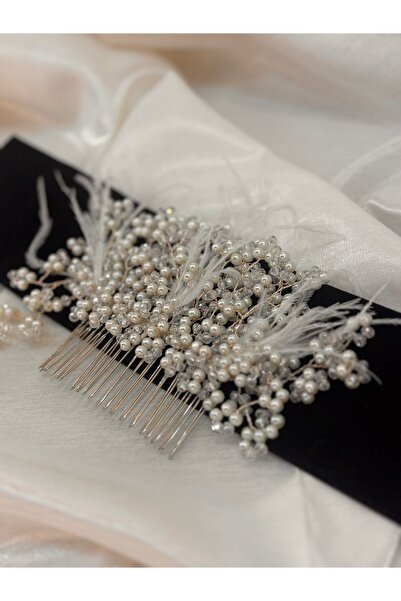 eforganizasyon Πόρπη χτένας με πέρλες και φτερά