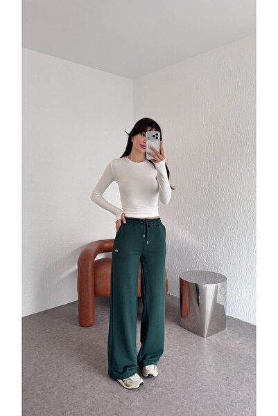 HAZELANNA Πράσινο αθλητικό παντελόνι