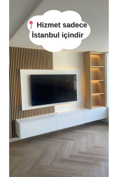 SadeceInterior TV ÜNİTESİ BÜTÇE DOSTU Ölçüye ve Sizden Gelen Tasarıma Göre Öz...