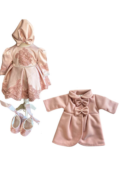 Botez Rochita fetita cu dantela - Andreea pudra inchis cu palton