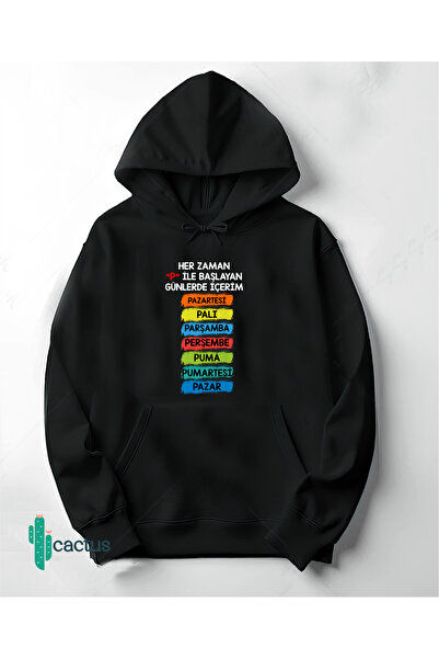 CACTUS COLLECTION με κουκούλα Φούτερ Unisex Hoodie oversized Βαμβακερό ρακιά με <ne3> κλωστές