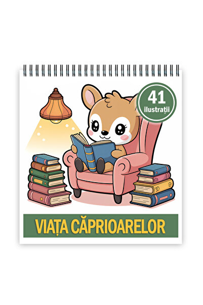 Legendary Gifts Carte de colorat, 41 de ilustrații Viața cerbilor, 88 de pagini