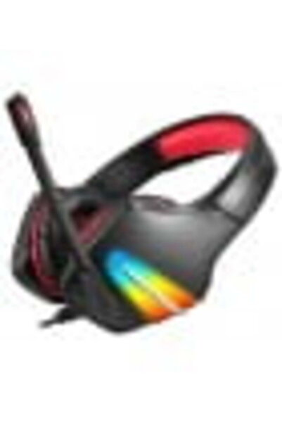 buz Gaming Headset, 3.5mm Jack, LED Lighting, Volume Control, for PC/PS/Xbox, Black-Red